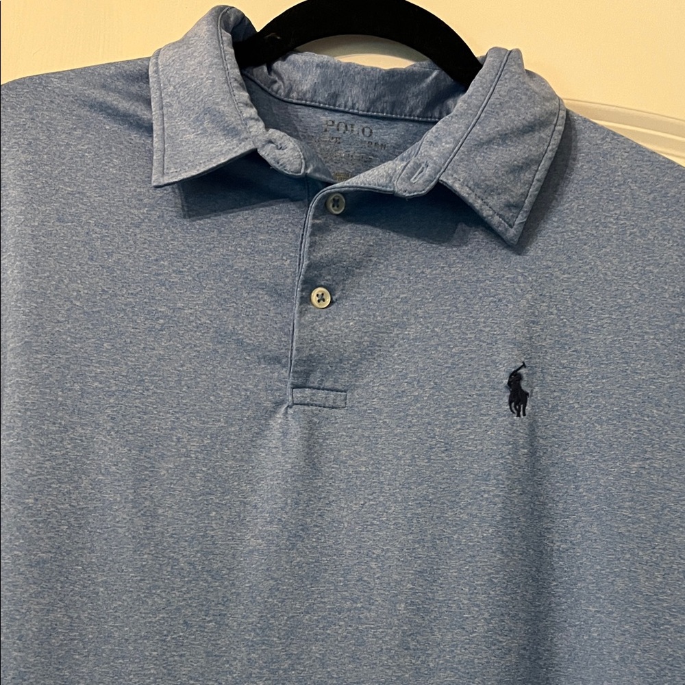 Polo by Ralph Lauren Men's Heather Blue Polo Shirt
